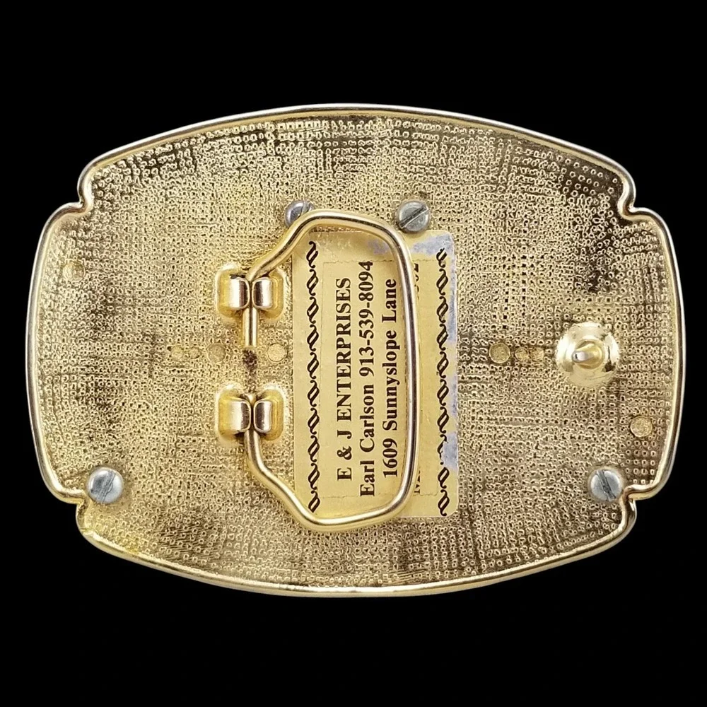 E & J Enterprises American Legion 40 &‎ 8 Gold Tone Western Style Belt Buckle